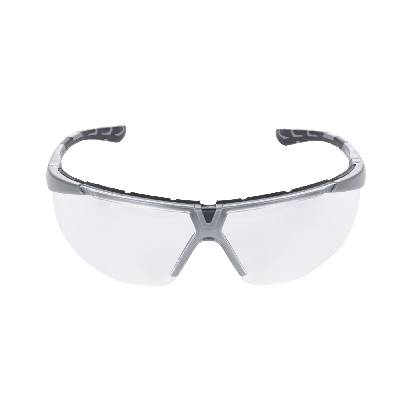 NITRAS VISION PROTECT PREMIUM, temple glasses, transparent / gray, ISO 16321-1 plastic | Pack (12 pieces)