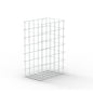 The CWS wastebasket ParadiseLine is a tall, rectangular, open wire basket made of thin white metal rods in a grid pattern - an elegant wastebasket from CWS, perfect for the modern workplace.