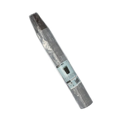 A sealed plastic wrap contains 100 Starpak thermo vending cups (0.18 l, Ø 7.03 cm, 9 cm, brown/white) and keeps drinks at the right temperature; the product label is visible on the packaging.