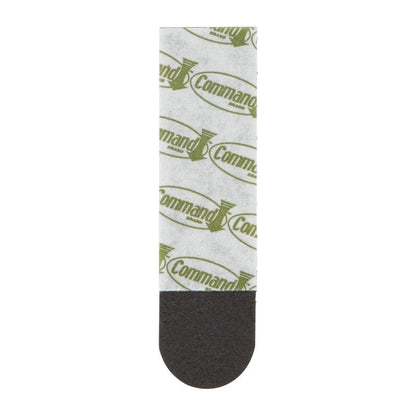 A single 3M Command™ Picture Hanging Strip S, small, black (17202BLK), green on white with a rounded black tab, is depicted vertically against a plain white background - ideal for hanging pictures without nails.