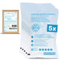Five ARNOMED INSTANT COLD COMPRESSES by ARNOWA GmbH are fanned out in clear packaging with multilingual instructions next to the box, which contains product details, a barcode, and a "5x" quantity marking.