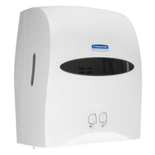 The Kimberly-Clark Professional™ Electronic No Touch Loose Module Roll Towel Dispenser (white, 1 dispenser) from Kimberly-Clark GmbH offers hygienic, touchless paper dispensing and impresses with its sleek, modern wall-mounted design.