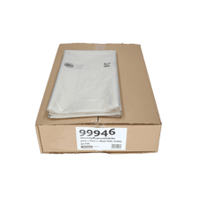 A box of EMIL DEISS KG (GmbH + Co.) DEISS 99946 Type 80 transparent garbage bags, 900+600x1800 mm, box with 50 rolls, is presented on a plain white background.
