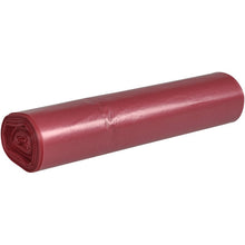 Pictured is a rolled-up bundle of Abena Re-Seller GmbH garbage bags 70 L, 575x1000 mm, 32 my LDPE on a plain white background - ideal for efficient waste disposal.