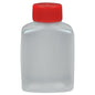 The soy container from Abena Re-Seller GmbH is a small, clear container with a wide body and a red screw cap, ideal for storing soybeans, depicted on a simple white background.