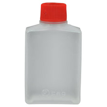 The Abena Re-Seller GmbH soybean container is a clear, rectangular plastic container with a red screw-top lid on a white background. It is ideal for the eco-friendly storage of soybeans and features a small embossed mark near the bottom.