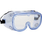 The Abena Re-Seller GmbH Thor Safety Glasses Panorama, Clear (821013), Pack (20 pieces), is a transparent safety glasses with a black adjustable band and four ventilation openings that optimally protect the eyes from dirt or chemicals.