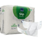 A pack of ABENA Slip Premium from Abena Re-Seller GmbH, large format (18 pieces), is shown next to an unfolded slip to highlight the design and features.