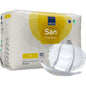 Pictured is a pack of ABENA San Premium from Abena Re-Seller GmbH, size 7 (30 pieces), with a tampon in front. The packaging highlights 360° leak barriers and high absorbency for optimal incontinence protection.