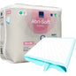 A pack of Abena Re-Seller GmbH disposable underpad Abri-Soft Superdry, 80x180 cm, contains 30 disposable underpads. One underpad is partially unfolded at the front. The packaging highlights the key features - ideal for incontinence care.