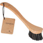The ENA Living dish brush with soft bristles from Abena Re-Seller GmbH comes with a wooden handle, dark bristles, and a brown tag "Dish Brush" - ideal for gentle dish cleaning. Available in a box (12 packs).