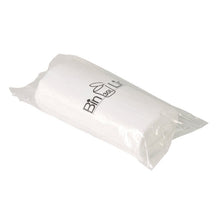 A roll of Bin Line bags 30 L, 470x840 mm, 10 my LLDPE, White (20 bags) by Abena Re-Seller GmbH, packed in a transparent plastic packaging with the "Bin Lin" logo in black on the front.