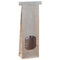 The closure bag with a viewing window from Abena Re-Seller GmbH is an upright, rectangular bag made of brown paper with a viewing window near the bottom edge - ideally presented against a white background.
