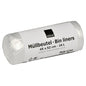 A mostly white roll labeled "Abena Re-Seller GmbH Trash Bags 16 L, 450x520 mm, 4.5 my HDPE, Transparent" contains 50 trash bags per roll.