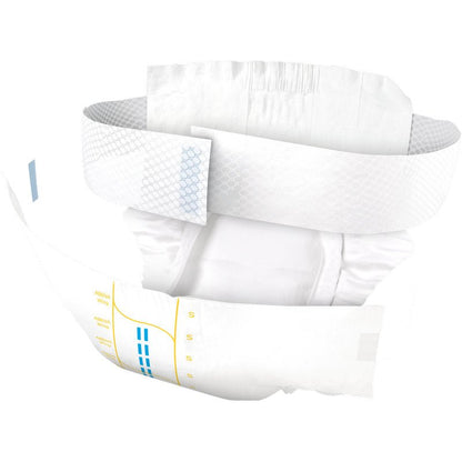 The ABENA Wing Premium by Abena Re-Seller GmbH is shown open, displaying the inner padding, elastic leg cuffs, adjustable tabs, and wetness indicators - protection and comfort among modern incontinence products.