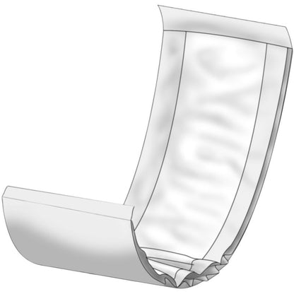 A grayscale illustration of an open ABENA Let disposable diaper from Abena Re-Seller GmbH, revealing the absorbent inner layers and elastic edges that ensure a comfortable fit - ideal for transport in a durable bag for on-the-go.