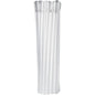 A pack (250 pieces) of transparent, reusable drinking straws with spoons from Abena Re-Seller GmbH, 21 cm long and 8 mm in diameter, made of PP—ideal as an eco-friendly alternative, tightly grouped upright with slightly uneven ends.
