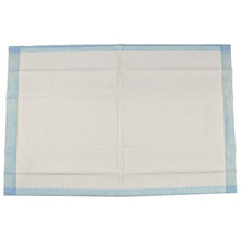 An ABENA Tissue disposable pad from Abena Re-Seller GmbH, 6-ply, 60x90 cm, blue and white, lies flat against a plain background. Pack of 25.