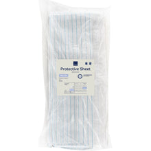 A-fold Abena Re-Seller GmbH protective sheets, PE with lamination, 48 threads (80x170 cm), in clear packaging with a blue-and-white label displaying information and icons regarding waterproof, reinforced medical protection. Pack of 25.