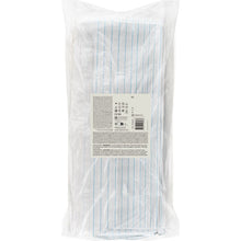 A clear plastic package contains 25 Abena Re-Seller GmbH protective sheets, thread-reinforced, 210x80 cm, PE/cellulose. Each sheet has a white label with text and a barcode on the front; ideal for medical use.