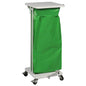 The Sækko Boy 60 from Abena Re-Seller GmbH is a white mobile trash bag holder with lid and pedal, ideal for convenient waste disposal. Delivered as a pack in a box (With lid and pedal, White).