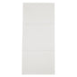 An unfolded rectangular disposable towel, airlaid, white from Abena Re-Seller GmbH lies flat on an even surface with visible crease marks.