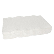 A stack of Abena Re-Seller GmbH disposable washcloths, 3-ply paper, 19x19 cm, white (box with 1800 packs), neatly arranged on a plain white background.