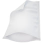 A single white molton washcloth ECO (22.5 x 15 cm) from Abena Re-Seller GmbH, with sewn edges and a textured surface, partially lifted to reveal its thickness and flexibility - just like that of the 50-pack of the ultra-sonic line.