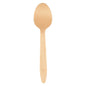 A 16 cm wooden spoon from Abena Re-Seller GmbH, with a round head and flat handle, in a pack of 100 pieces - simple, environmentally friendly, and photographed on a white background.