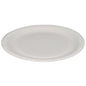 The Round Paper Plate, White from Abena Re-Seller GmbH is a simple round white plate with a textured edge - perfect as an eco-friendly disposable plate for any occasion.