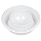 A white plastic egg separator efficiently separates egg white and yolk - ideal in combination with the egg cup, white (pack of 100 pieces) from Abena Re-Seller GmbH for a complete breakfast set.