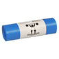 A blue roll of Abena Re-Seller GmbH garbage bags 120 L (700x1100 mm, 25 my LLDPE, roll with 10 bags) with a white label showing a weightlifter and the text "SUPERSÆKKEN."