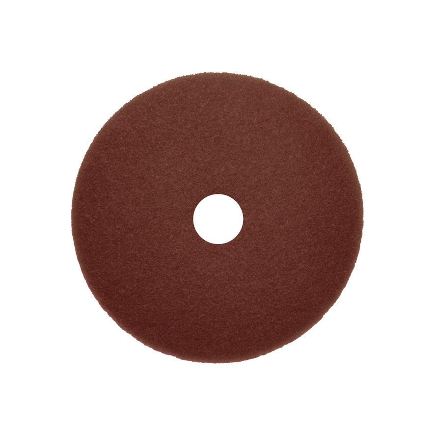 A round, dark brown Arcora Sunshine Strong Plus No1+ Pad by Arcora International GmbH with a textured surface and hole, photographed on a white background. Available in a box (10 pieces).
