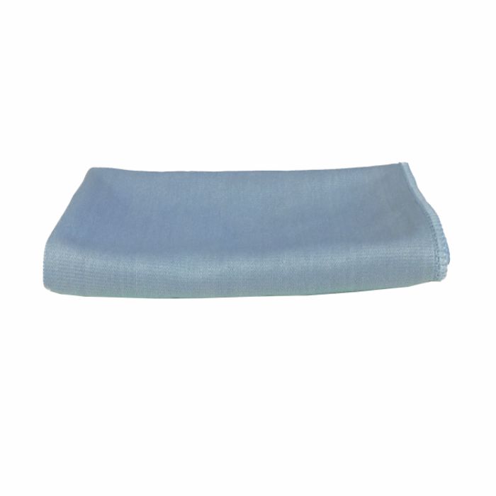 On a plain white background, a neatly folded Arcora FINE-LINE MICROFIBER GLASS CLOTH 40 x 40 cm from Arcora International GmbH is depicted, ideal for streak-free cleaning of glass surfaces.