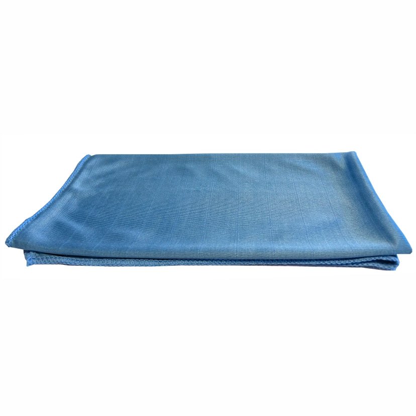 A folded Arcora Multi-Shine microfiber dish towel from Arcora International GmbH lies flat on a white background - perfect for eco-friendly kitchen cleaning, available in a pack of 10.