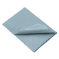 A folded light blue cleaning cloth with a textured surface pattern resembles the AMPri Dental disposable patient napkins 33 x 45 cm, available in various colors and frequently used in dental treatments.
