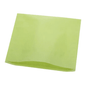 A light green, square dental headrest cover made of tissue paper by AMPri Handelsgesellschaft mbH is folded and lies flat on a white background.