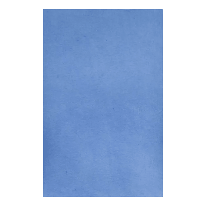 A smooth sky-blue fabric, resembling the textured AMPri Dental crepe cover tray filter paper frequently used in dental practices by AMPri Handelsgesellschaft mbH, fills the entire frame with a uniform blue hue.