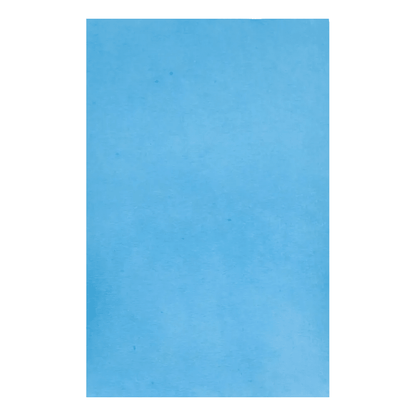 A simple blue textured background, reminiscent of an AMPri Dental Crepe Tray Liner Filter Paper setting, fills the entire image.