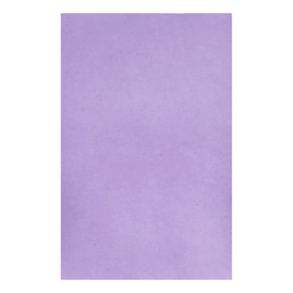 A simple sheet of AMPri Dental crepe cover tray filter paper in purple with a smooth texture reminiscent of high-quality paper. This product from AMPri Handelsgesellschaft mbH features a uniform and flawless purple tone, enhanced by its neutral background, emphasizing its simplicity.