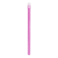A dental saliva ejector from AMPri Handelsgesellschaft mbH, made of pink plastic with a transparent cap at one end, is depicted against a plain white background.