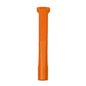 An orange tent peg remover made of plastic with a cylindrical handle, manufactured from durable polymer materials similar to those used in the AMPri MED-COMFORT dental suction cannulas for adults, has a notch at the top for gripping pegs and is presented against a white background.