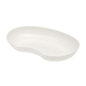 The AMPri MED-COMFORT plastic kidney dish 24 cm 600 ml from AMPri Handelsgesellschaft mbH is a white, kidney-shaped medical dish with a smooth surface and is often used in the medical field to store surgical instruments or to collect fluids. It is flat and has a slightly curved indentation at the edge. It is available in various colors.