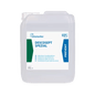 Transparent 5-liter plastic container of Dr. Schumacher Descosept Special rapid disinfectant from Dr. Schumacher GmbH with multilingual text, blue "PREVENT" stripe, white lid, and alcohol-free label on a light background.