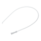 The B. Braun suction catheter type "Ideal" from B. Braun Deutschland GmbH & Co. KG is a white catheter with a flexible, curved design, featuring a tapered end for insertion and a funnel-shaped opening, suitable for use in various medical facilities.