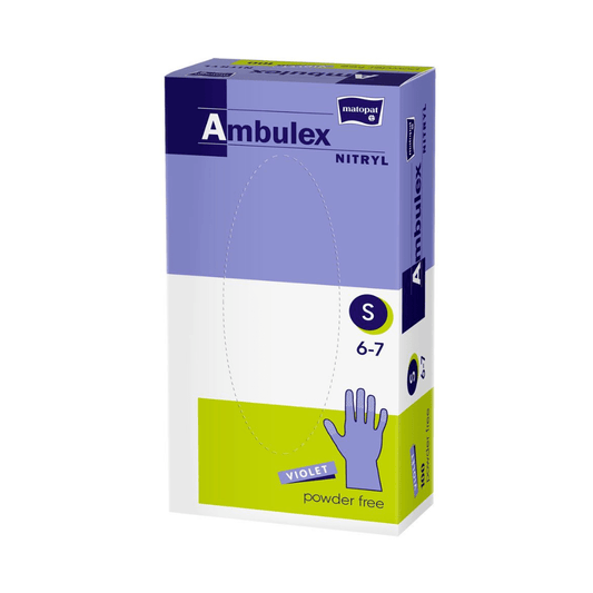 Ambulex nitrile gloves violet unpowdered