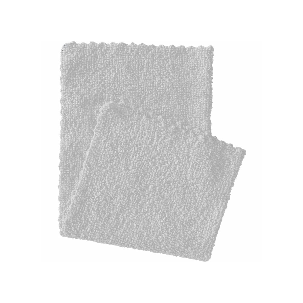 A stack of two rectangular gray cloths resembles the Arcora microfiber cloth ECO-LINE 2in1 from Arcora International GmbH and impresses with its soft and absorbent texture. The cloths are slightly frayed at the edges and overlap – ideal for surface disinfection. Available in various colors, pack of 20 pieces.