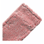 A close-up of two pink and gray Arcora Micro Red - Fc Without Cover Cloths from Arcora International GmbH shows their soft, textured microfiber yarn surface and quilted edges - ideal for dirt absorption in maintenance cleaning.