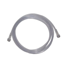 The Asid Bonz oxygen connection hose from Servoprax GmbH is a 213 cm long, coiled, transparent plastic hose with connectors at both ends, ideal for the transfer of liquids or air flows. Its kink-resistant design ensures durability and reliability in various applications. Package contains 1 piece.
