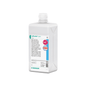 The B. Braun Softaskin® pure 1000 ml bottle from B. Braun Deutschland GmbH & Co. KG features a white rectangular design with a blue-white label, pink logo for skin compatibility, screw cap, and is an allergen-free washing lotion, ideal for sensitive skin.